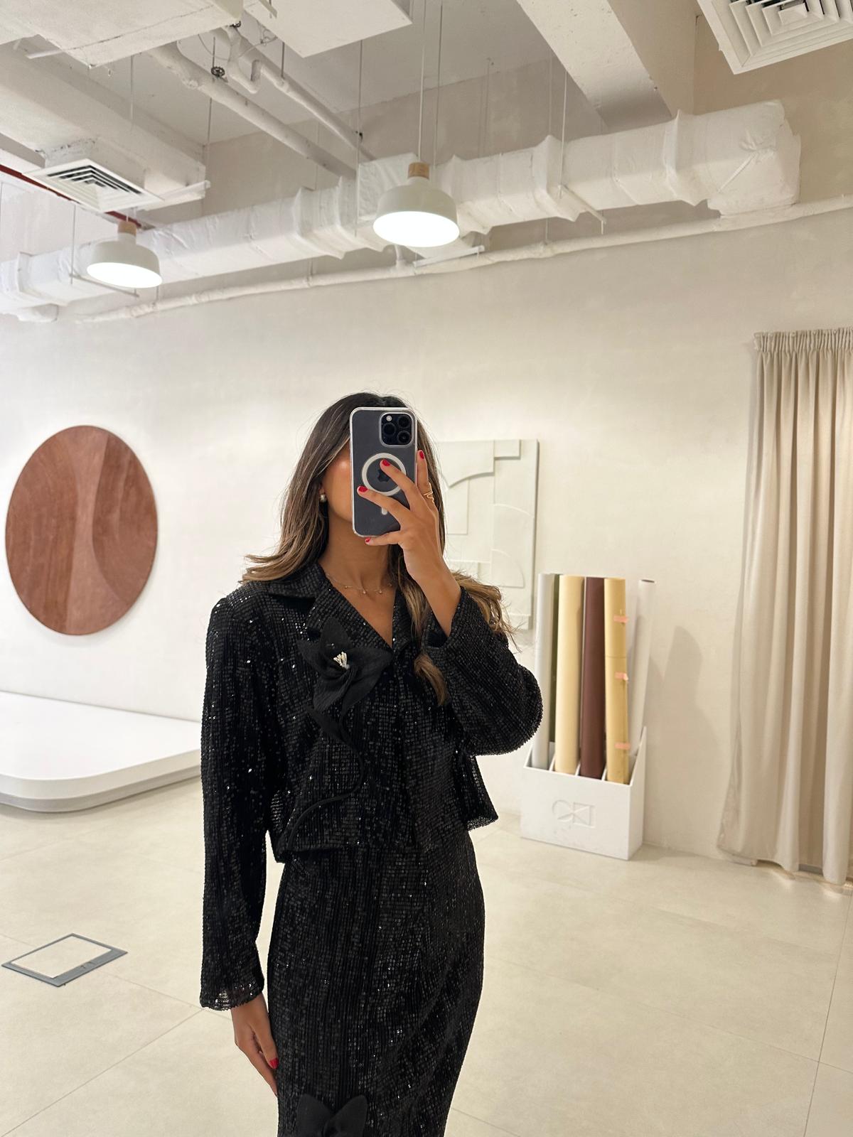 Darkamber occasion black elegent Top and skirts