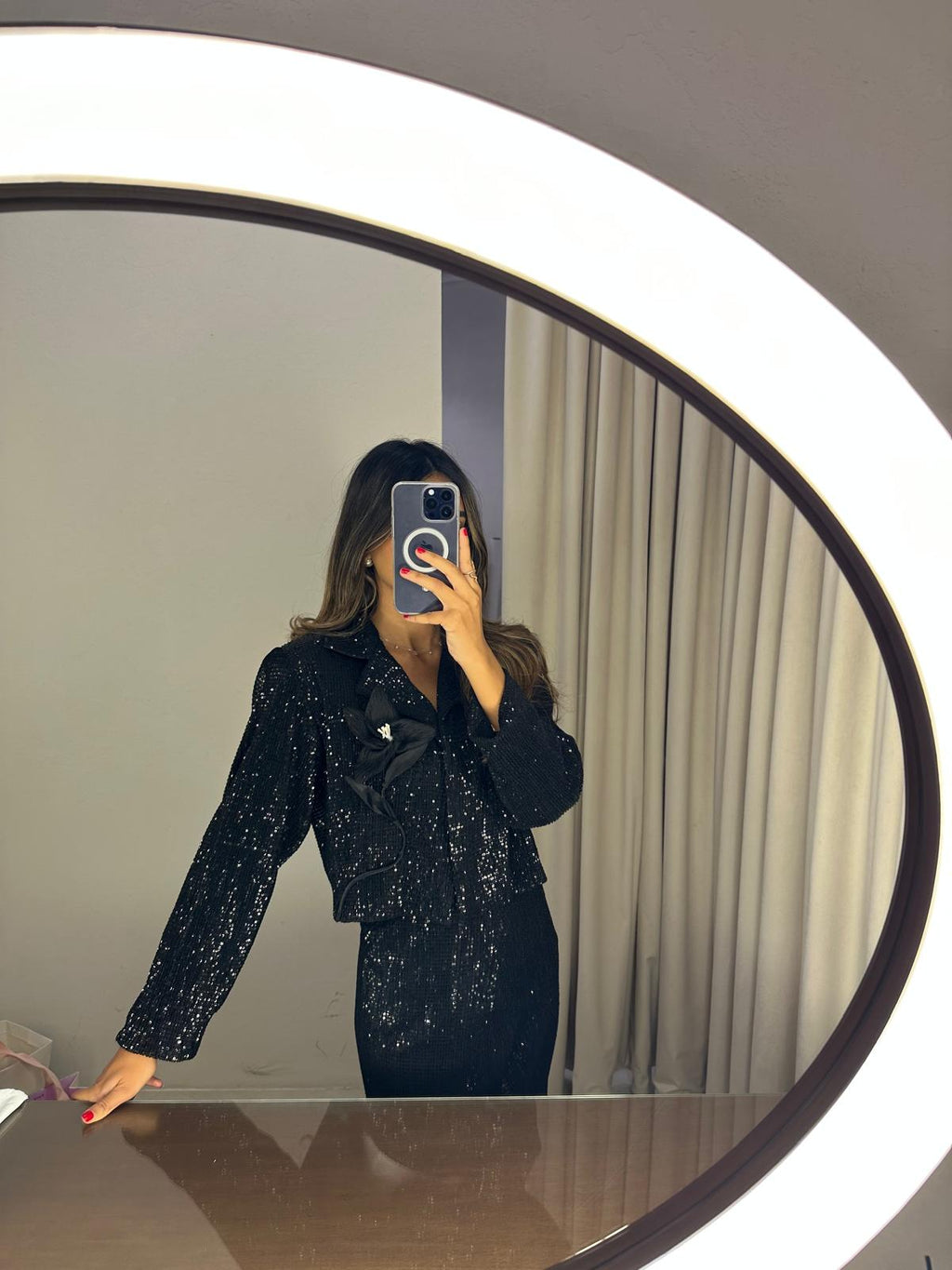 Darkamber occasion black elegent Top and skirts