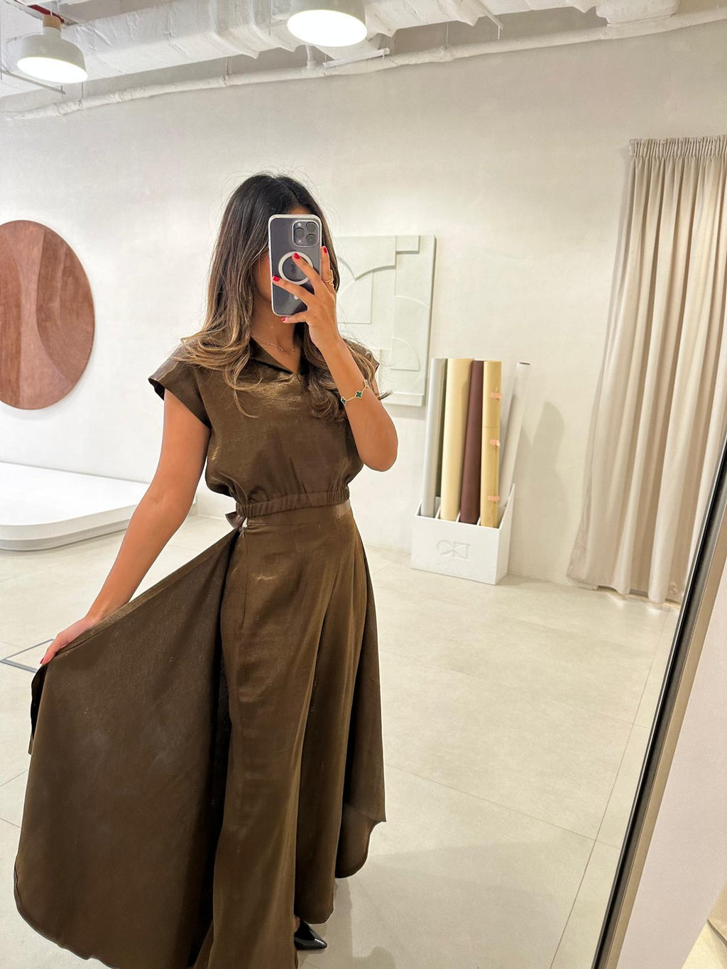 Darkamber occasion Cropped top and pant