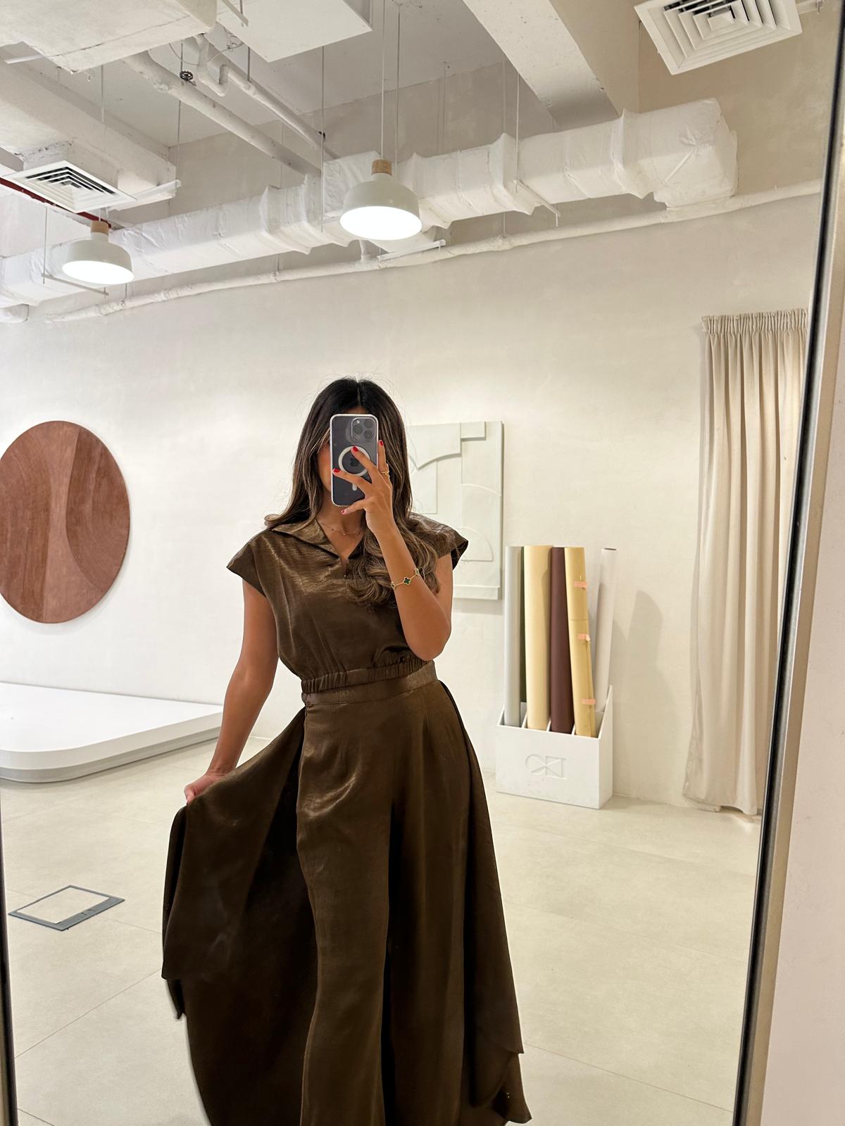 Darkamber occasion Cropped top and pant